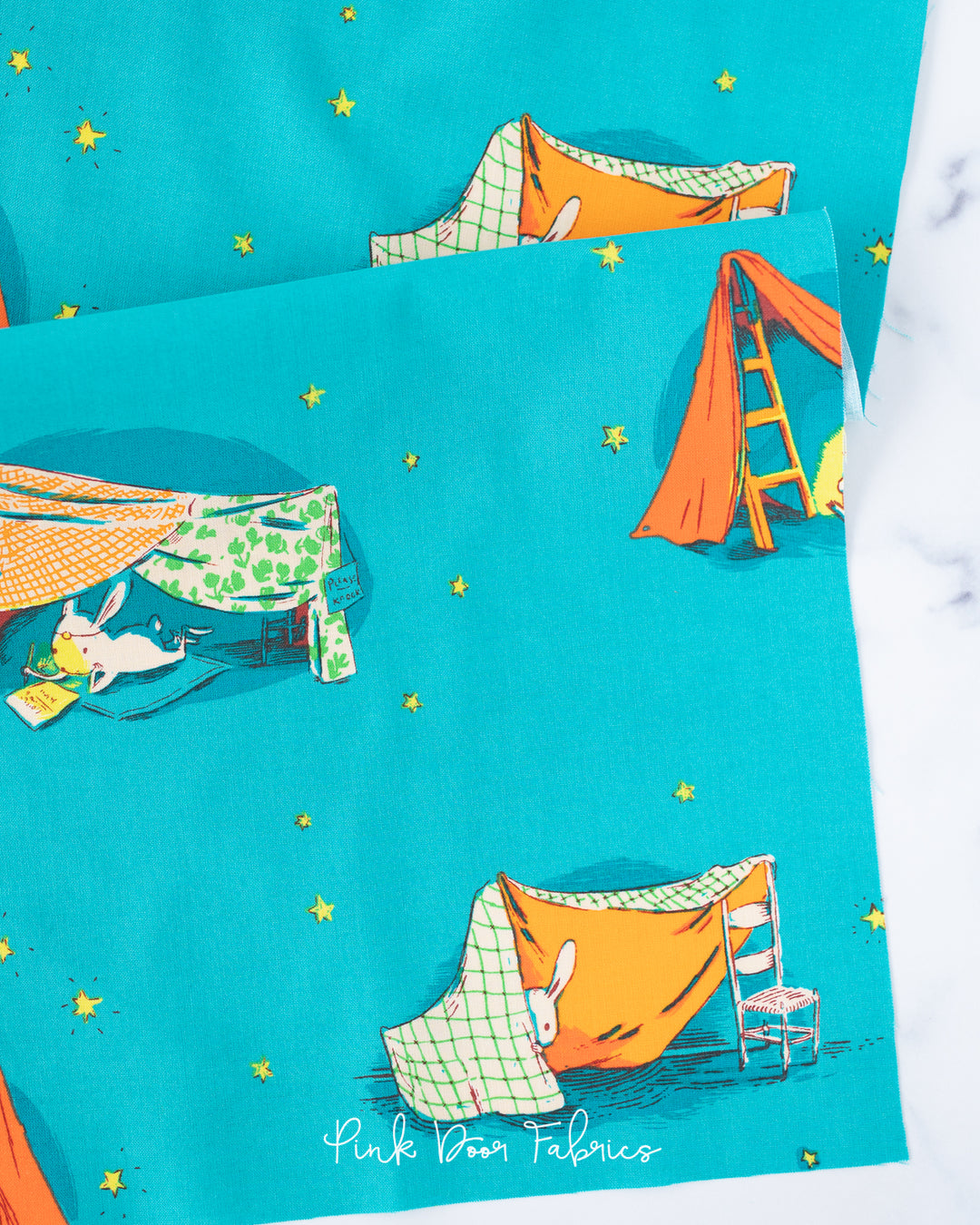 Lucky Rabbit - Quilt Tent in Aqua - 53242-5 - Half Yard