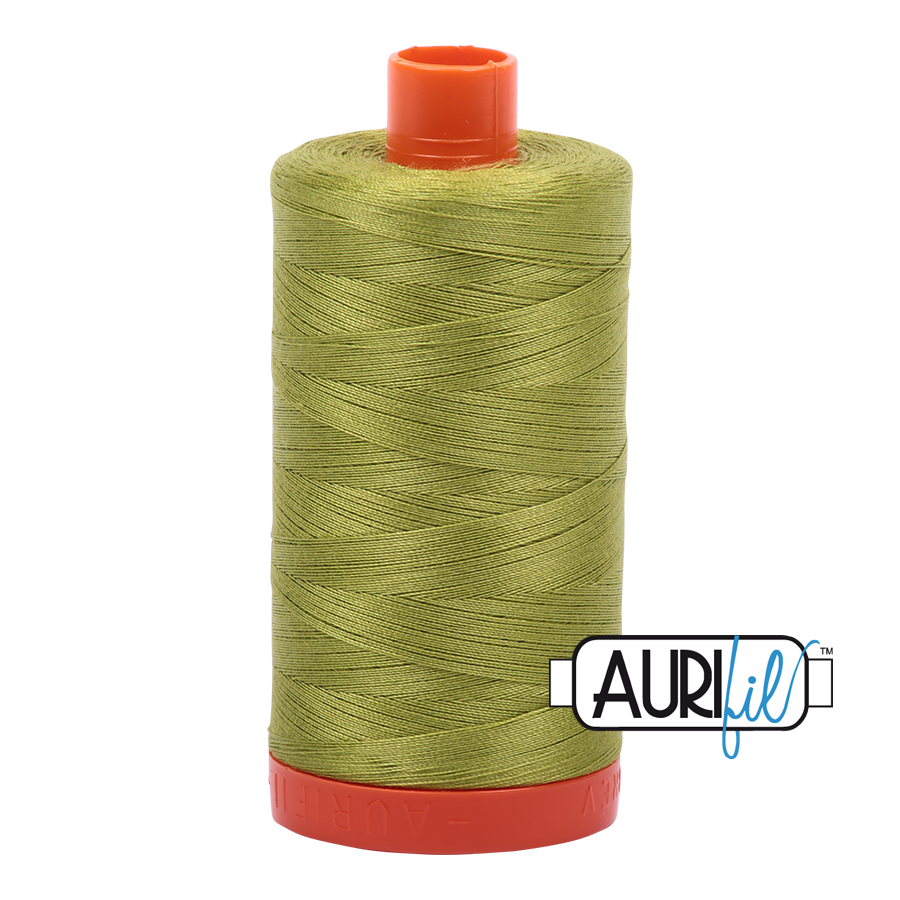 Aurifil Cotton Mako Thread - 50wt - 1300m Spool - Light Leaf Green - MK50SC6 1147