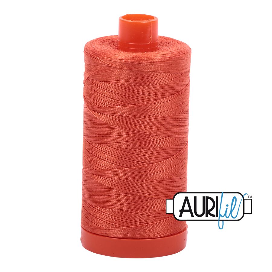 Aurifil Cotton Mako Thread - 50wt - 1300m Spool - Dusty Orange - MK50SC6 1154