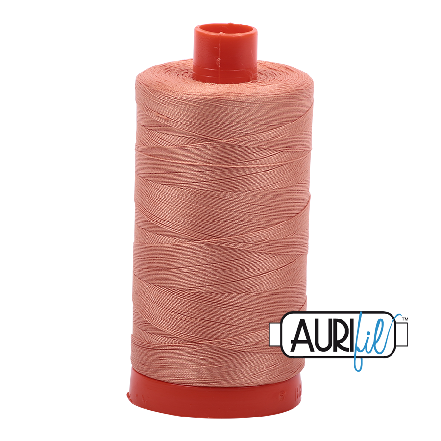Aurifil Cotton Mako Thread - 50wt - 1300m Spool - Peach - MK50SC6 2215