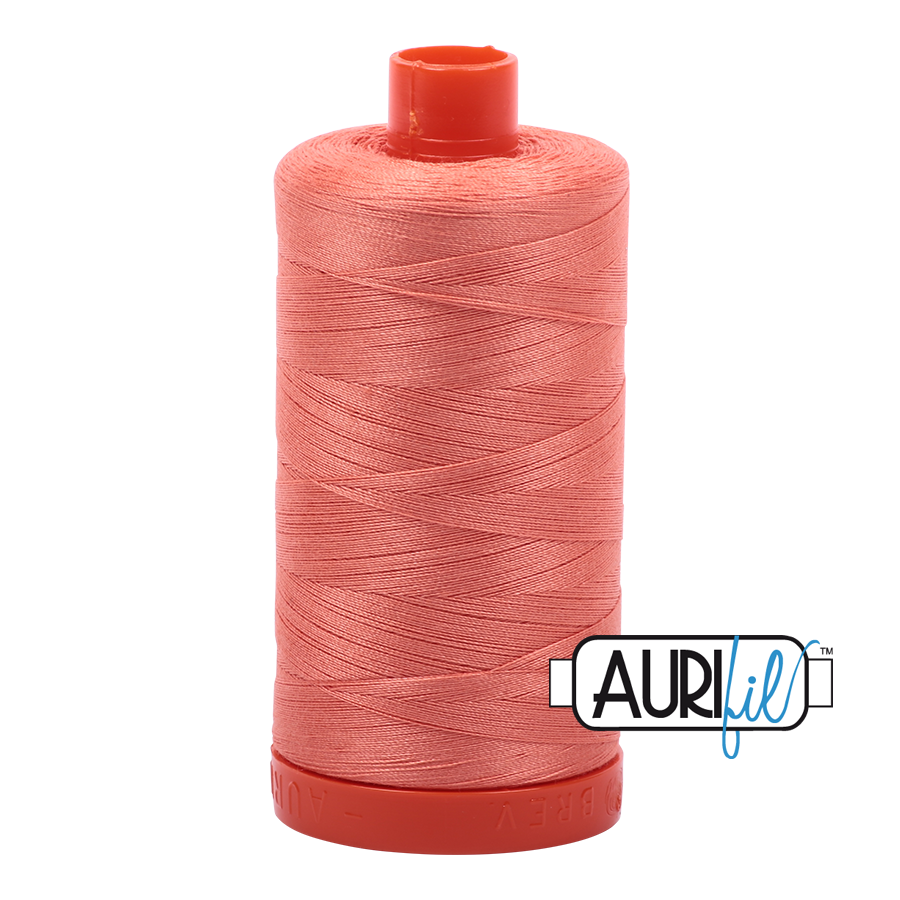 Aurifil Cotton Mako Thread - 50wt - 1300m Spool - Light Salmon - MK50SC6 2220