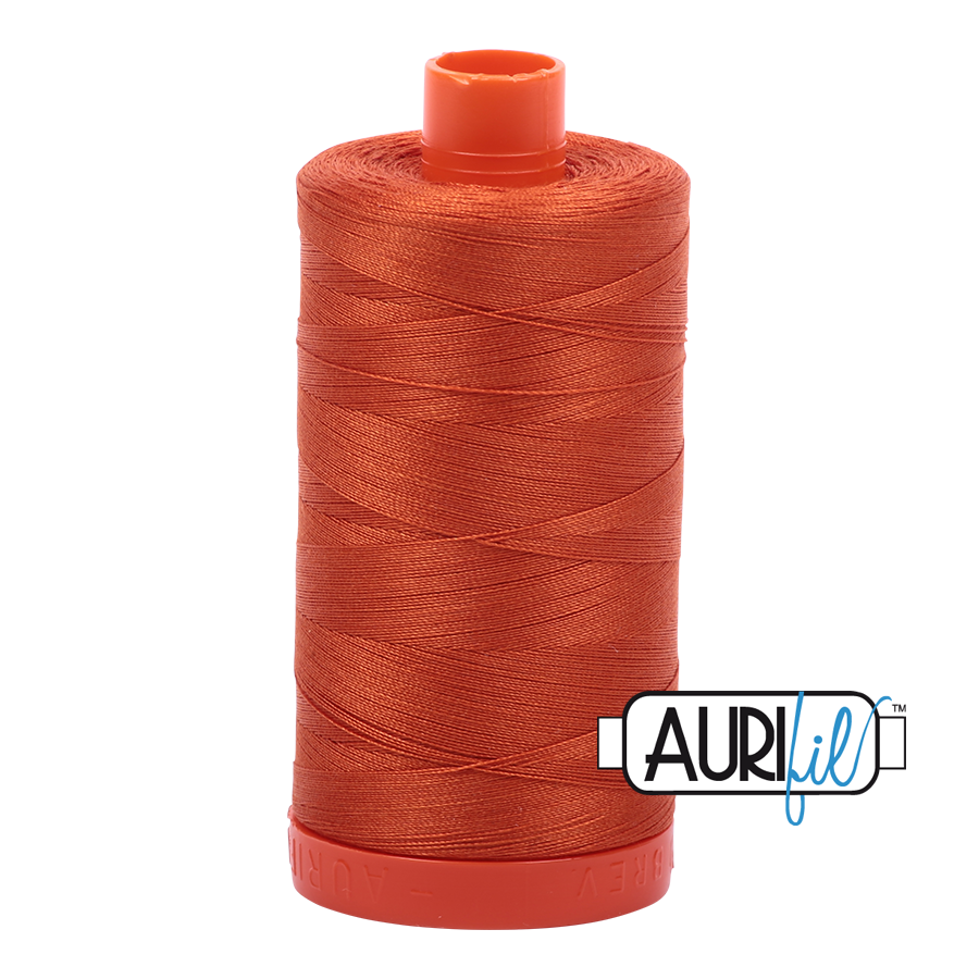 Aurifil Cotton Mako Thread - 50wt - 1300m Spool - Rusty Orange - MK50SC6 2240