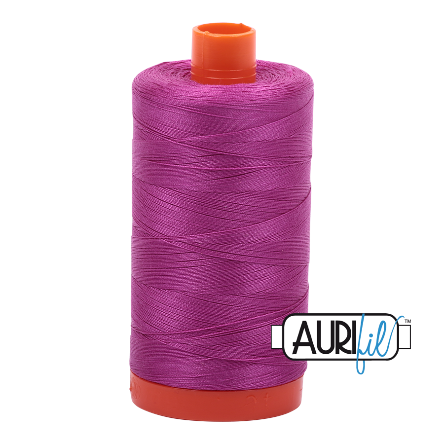 Aurifil Cotton Mako Thread - 50wt - 1300m Spool - Magenta - MK50SC6 2535