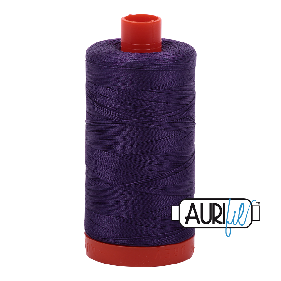 Aurifil Cotton Mako Thread - 50wt - 1300m Spool - Dark Violet - MK50SC6 2582
