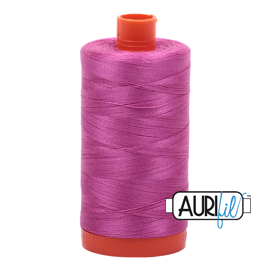 Aurifil Cotton Mako Thread - 50wt - 1300m Spool - Light Magenta - MK50SC6 2588