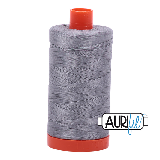 Aurifil Cotton Mako Thread - 50wt - 1300m Spool - Grey - MK50SC6 2605