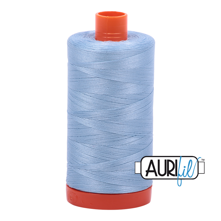 Aurifil Cotton Mako Thread - 50wt - 1300m Spool - Robins Egg - MK50SC6 2715
