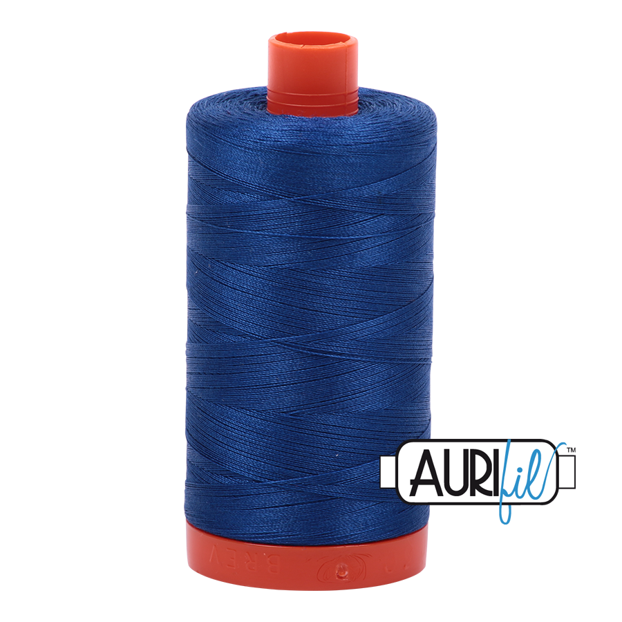 Aurifil Cotton Mako Thread - 50wt - 1300m Spool - Dark Cobalt - MK50SC6 2740
