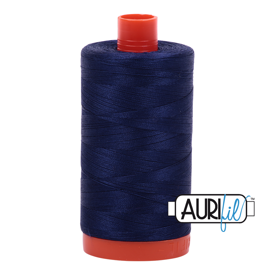 Aurifil Cotton Mako Thread - 50wt - 1300m Spool - Midnight - MK50SC6 2745