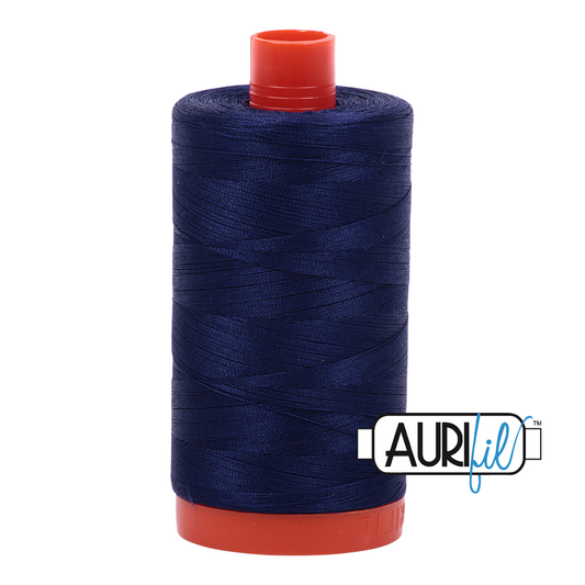 Aurifil Cotton Mako Thread - 50wt - 1300m Spool - Midnight - MK50SC6 2745
