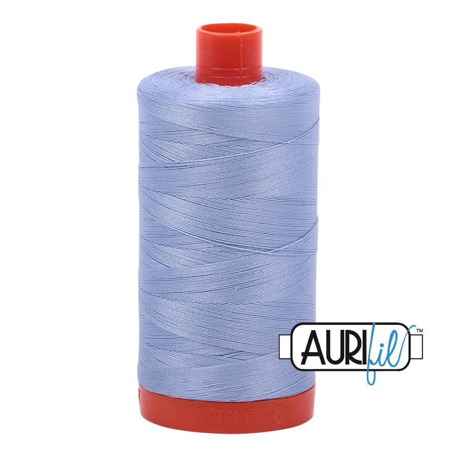 Aurifil Cotton Mako Thread - 50wt - 1300m Spool - Very Light Delft - MK50SC6 2770