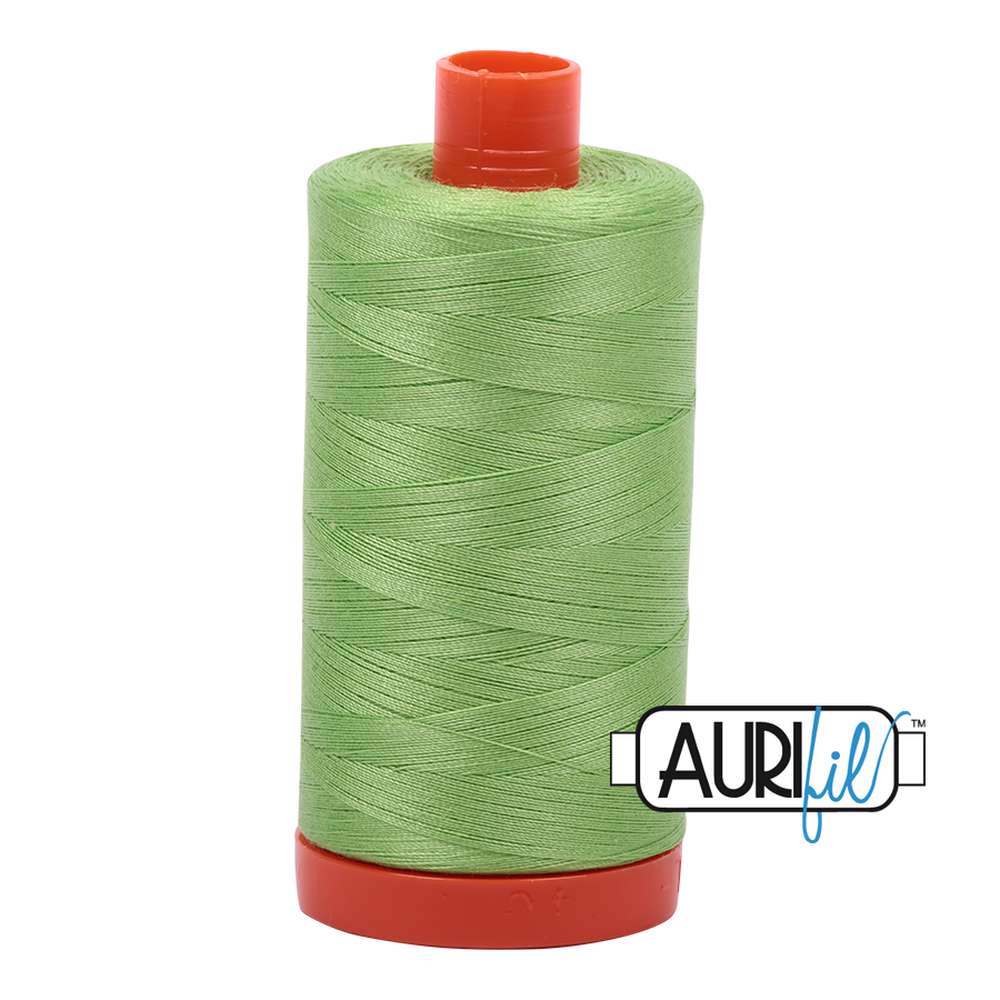 Aurifil Cotton Mako Thread - 50wt - 1300m Spool - Shining Green - MK50SC6 5017