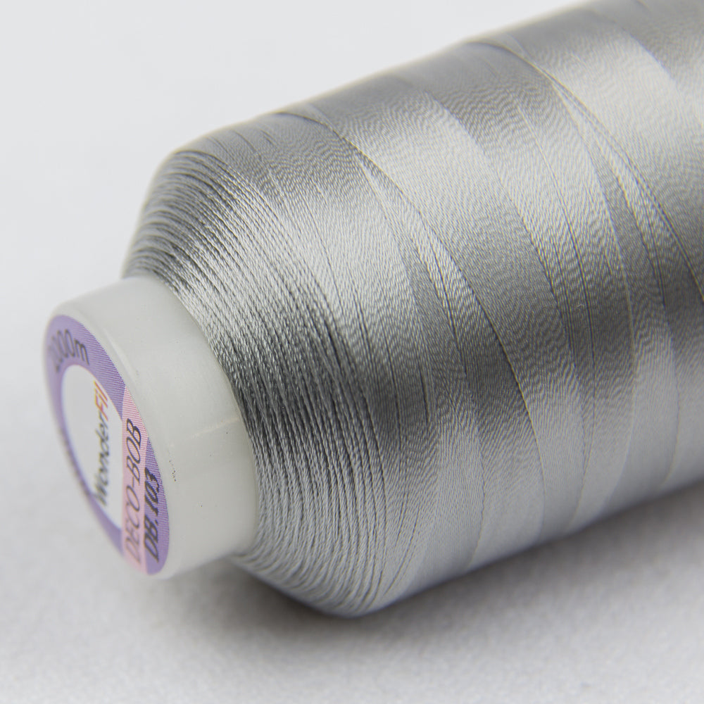 Wonderfil - Decobob Spool - 2000m - 80wt thread - Medium Grey