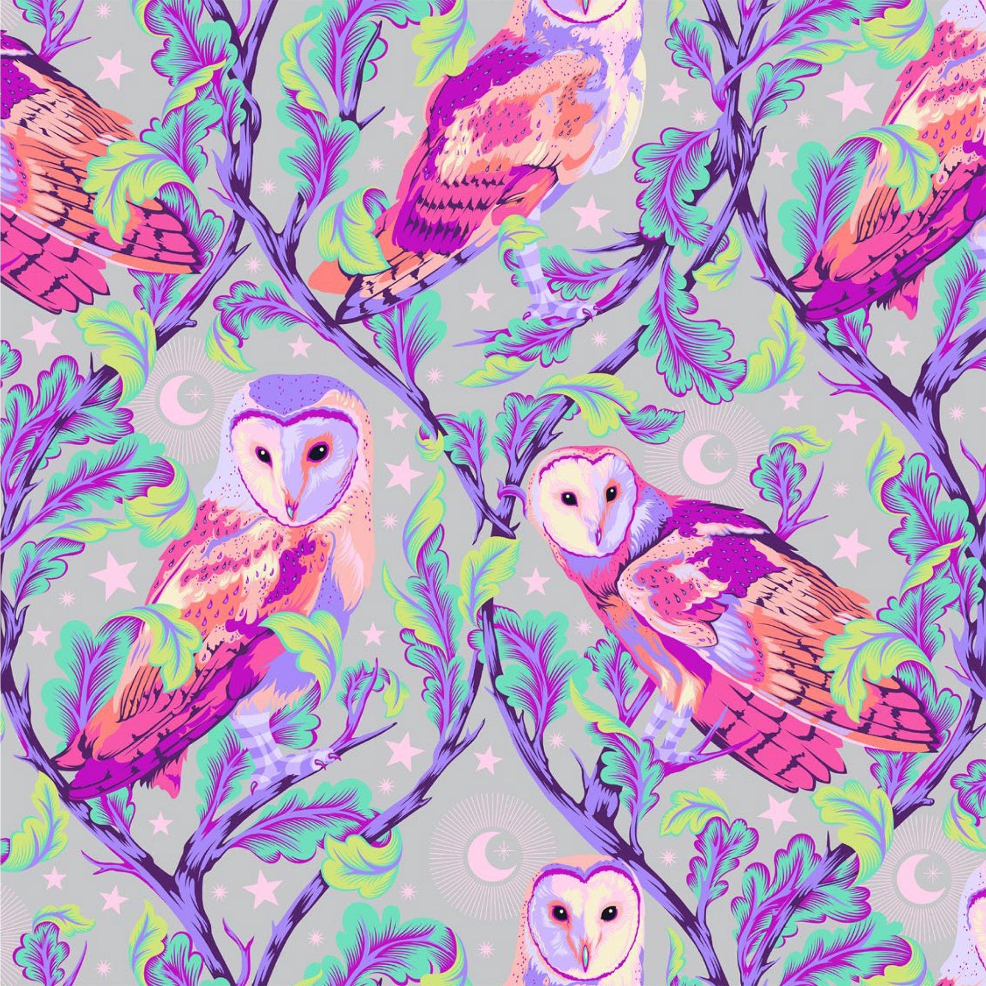 Moon Garden - Night Owl in Dusk - PWTP197.DUSK - Half Yard
