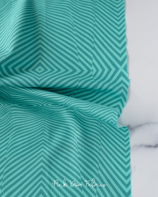 Cotton quilting fabric pattern called 'Lazy Stripe in Moonlight'. Part of the 'Moon Garden' fabric collection. Designed by Tula Pink for fabric company Free Spirit Fabrics. SKU: PWTP022.MOONLIGHT. 44-45 inch width.