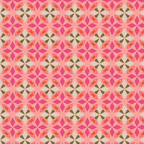 Cotton quilting fabric pattern called 'Blooming Essence'. Part of the 'Open Heart' fabric collection. Designed by Maureen Cracknell for fabric company Art Gallery Fabrics. SKU: OPH-24355. 44-45 inch width.