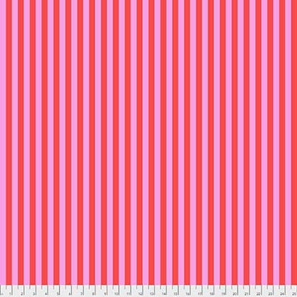 tula pink all stars stripe in Poppy pink
