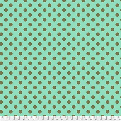Tula Pink All Stars Pom Pom Dot in Green Agave