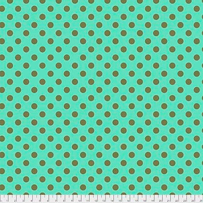 Tula Pink All Stars Pom Pom Dot in Green Agave