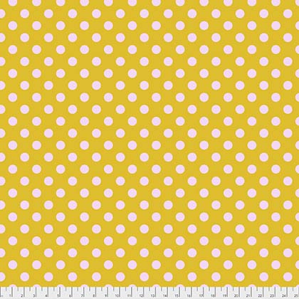 Tula Pink All Stars Pom Pom Dot in Marigold Yellow
