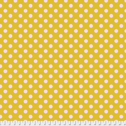Tula Pink All Stars Pom Pom Dot in Marigold Yellow
