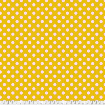 Tula Pink All Stars Pom Pom Dot in Marigold Yellow