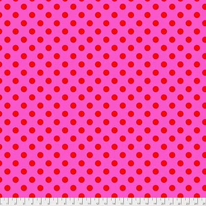 Tula Pink All Stars Pom Pom Dot in Peony Pink