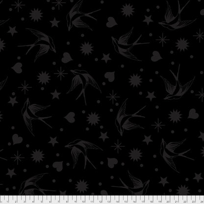Linework - Fairy Flakes in Ink - Tula Pink for Free Spirit - PWTP157.INK - Half Yard