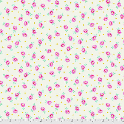 Curiouser & Curiouser - Baby Buds in Sugar - Tula Pink for Free Spirit - PWTP167.SUGAR - Half Yard