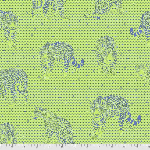 Daydreamer - Lil' Jaguars in Kiwi - Tula Pink for Free Spirit - PWTP174.KIWIX - Half Yard