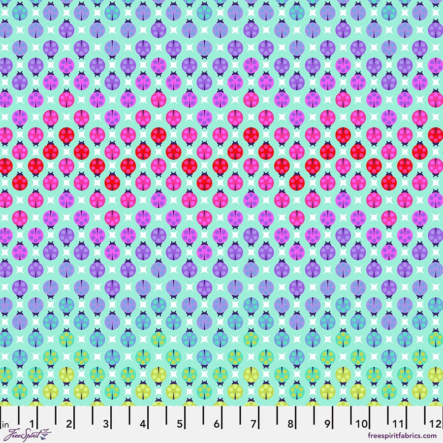 Tiny Beasts - Painted Ladies in Glimmer - Tula Pink for Free Spirit - PWTP183.GLIMMER - Half Yard