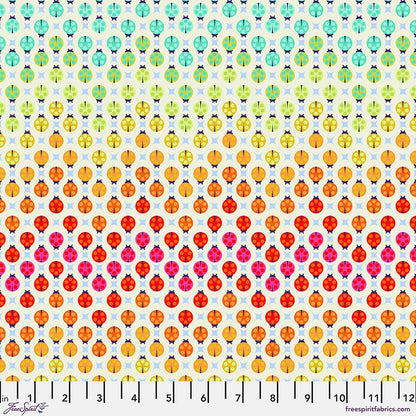 Tiny Beasts - Painted Ladies in Glow - Tula Pink for Free Spirit - PWTP183.GLOWX - Half Yard