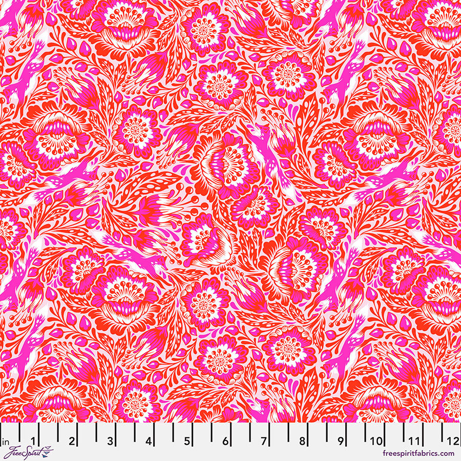 Tiny Beasts - Out Foxed in Glimmer - Tula Pink for Free Spirit - PWTP184.GLIMMER - Half Yard