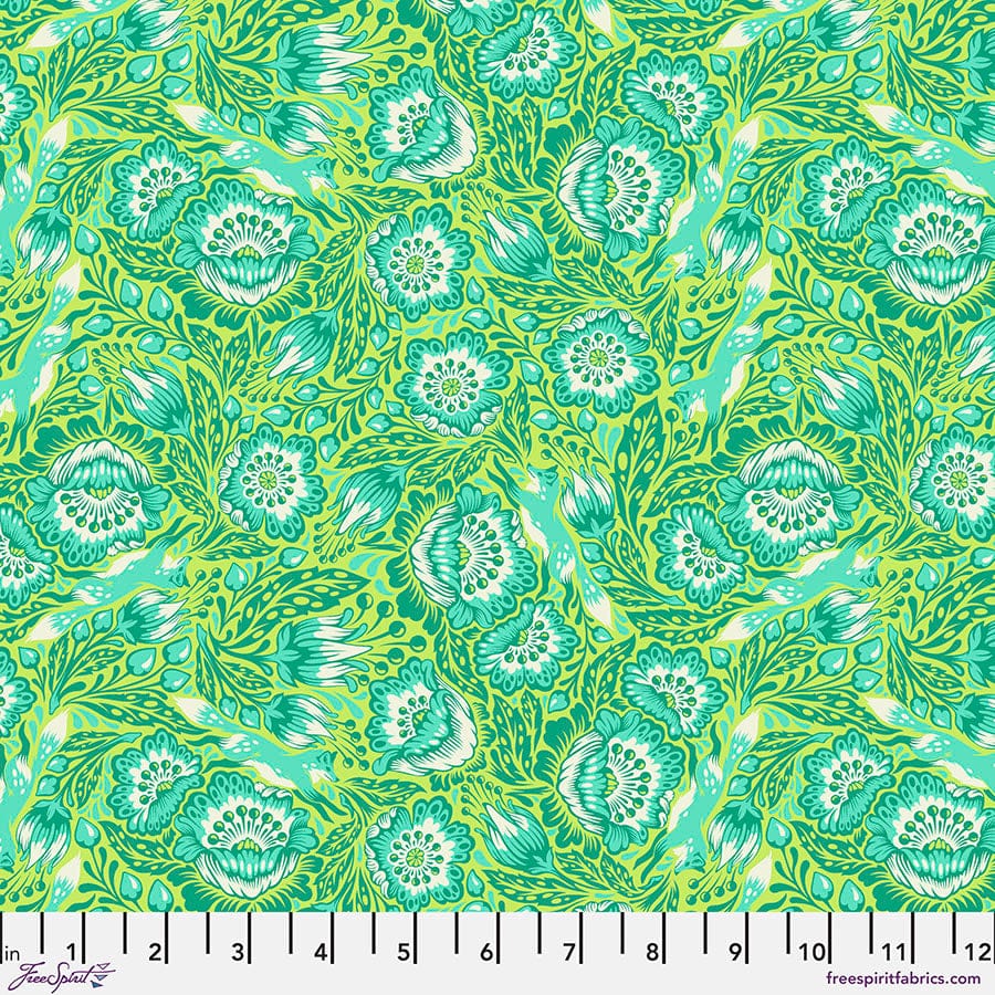 Tiny Beasts - Out Foxed in Glow - Tula Pink for Free Spirit - PWTP184.GLOWX - Half Yard