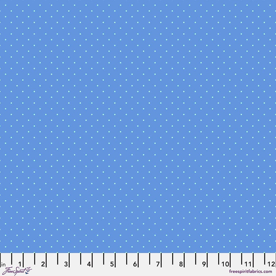 Tula Pink True Colors 2022 - Tiny Dots in Bluebell - Tula Pink for Free Spirit - PWTP185.BLUEBELL - Half Yard