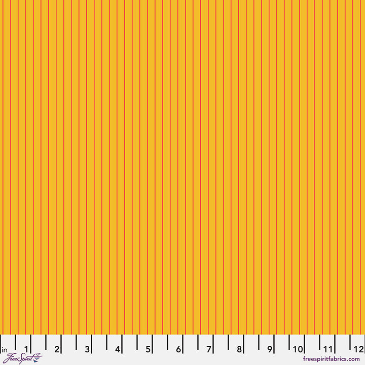 Tula Pink True Colors 2022 - Tiny Stripes in Sunrise - Tula Pink for Free Spirit - PWTP186.SUNRISE - Half Yard