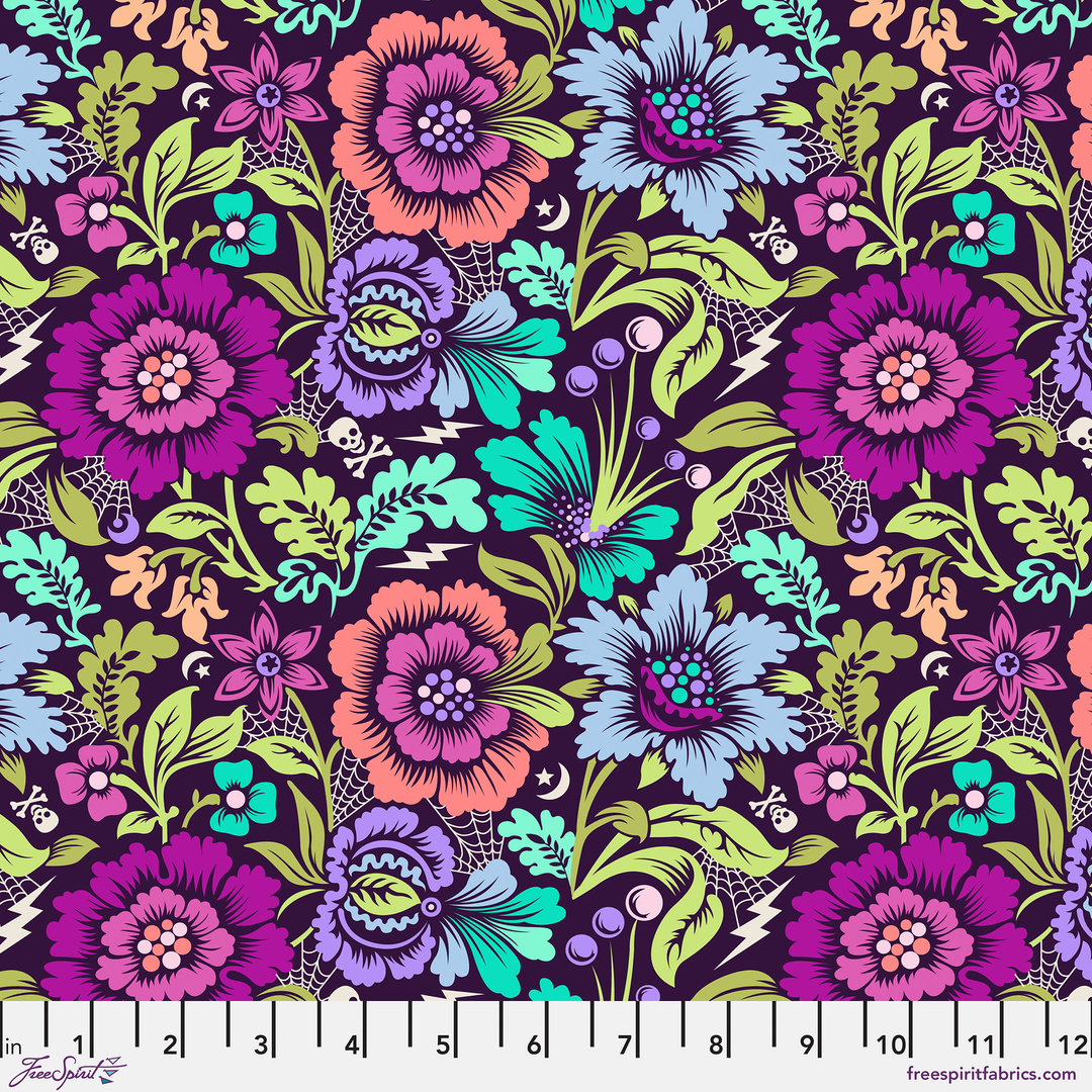 Nightshade Deja Vu - Spider Blossom in Equinox - PWTP206.EQUINOX - Half Yard