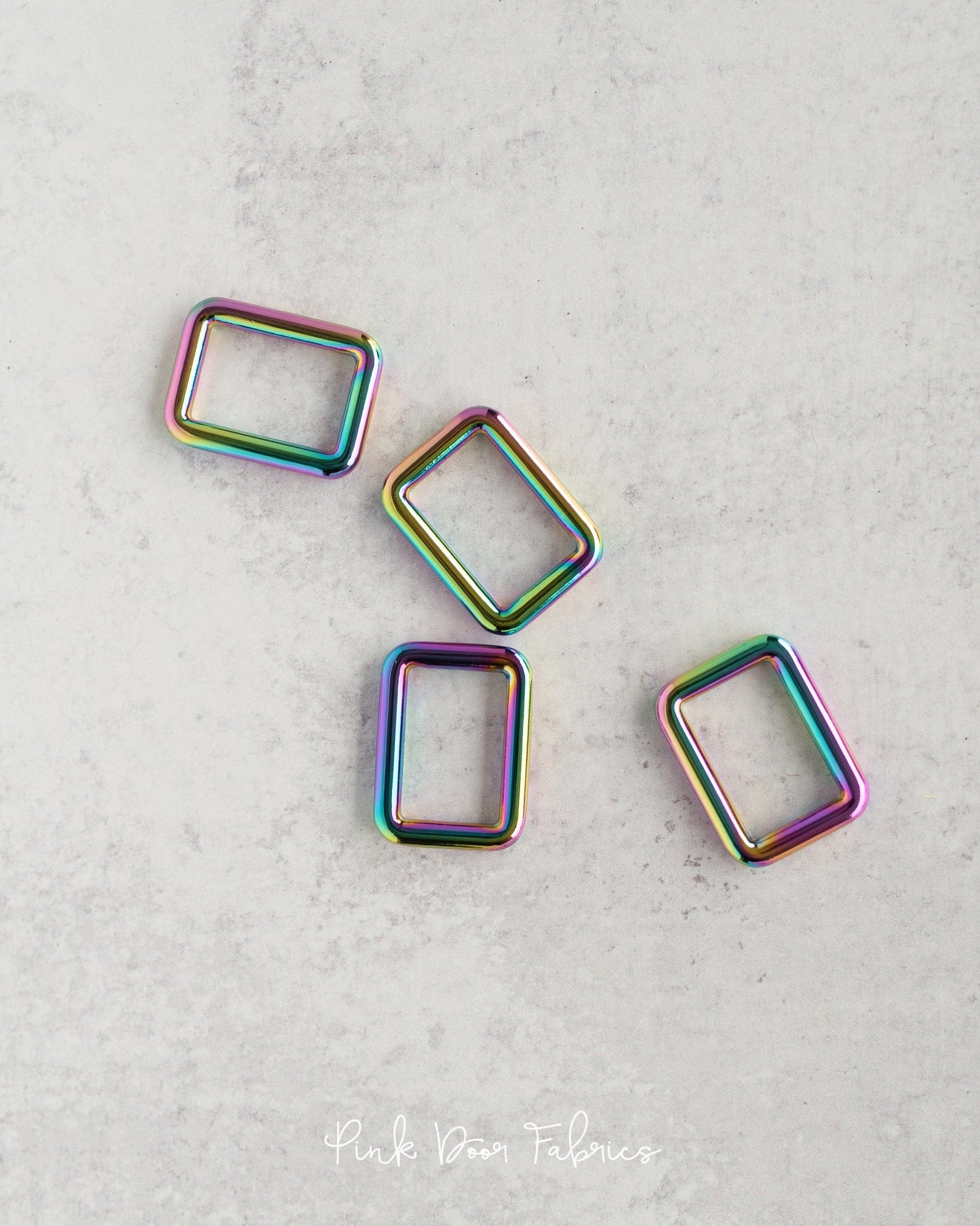 Pink Door Hardware - 1" Rectangle Ring - Iridescent - 2 per Pkg. - PDF_IR1RR