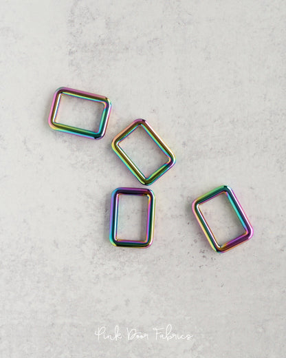 Pink Door Hardware - 1" Rectangle Ring - Iridescent - 2 per Pkg. - PDF_IR1RR