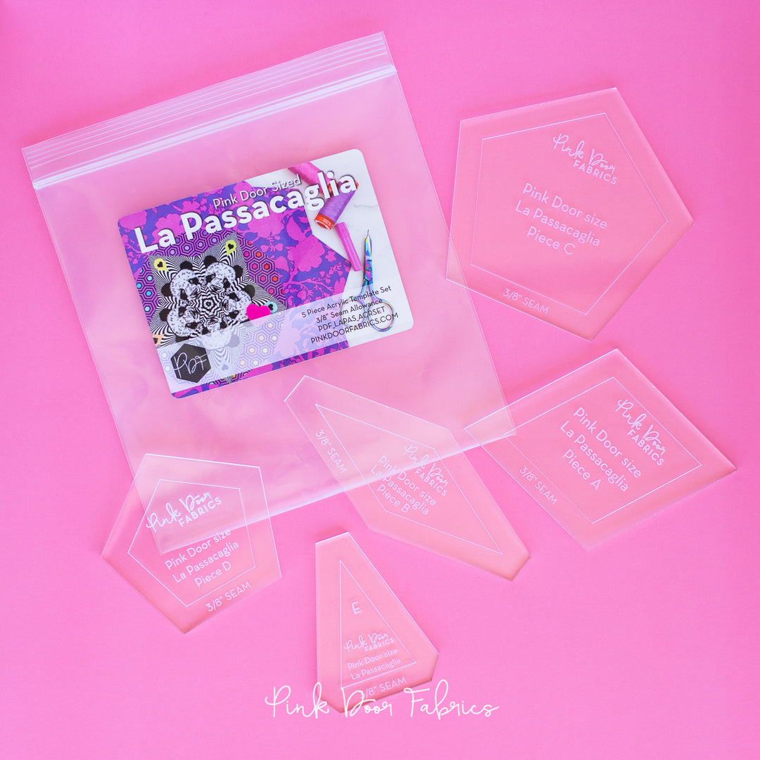 Upsized La Passacaglia - 5 Piece Acrylic Template Set - UPLAPAS125-038