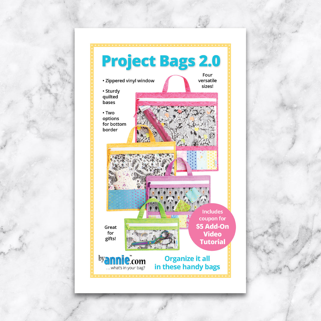 Project Bags 2.0 - Patterns by Annie - Paper Pattern - PBA206-2\