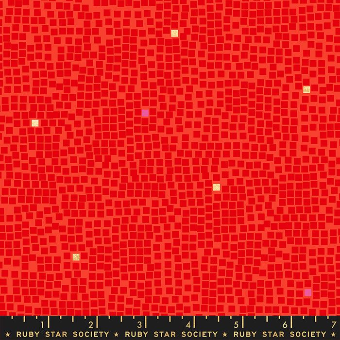 Jolly Basics - Pixel in Ruby - Ruby Star Society - RS1046 14M - Half Yard