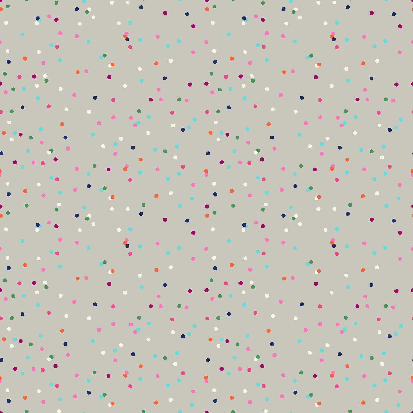 Cotton quilting fabric pattern called 'Funfetti in Wool'. Part of the 'Birthday' fabric collection. Designed by Sarah Watts for fabric company Moda FAbrics. SKU: RS2045 12. 44-45 inch width.