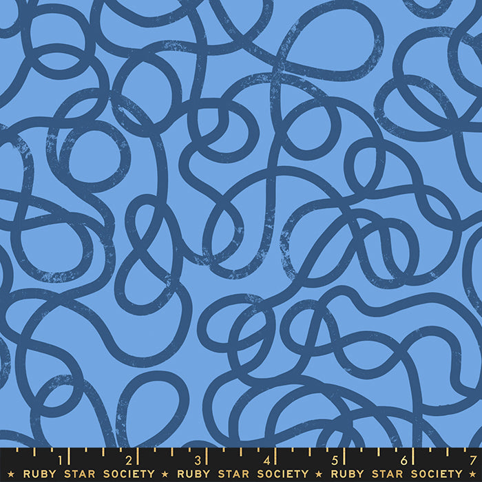 Tomato Tomahto - Noodles in Lindley Blue - Kim Kight for Ruby Star Society - RS3032 12 - Half Yard