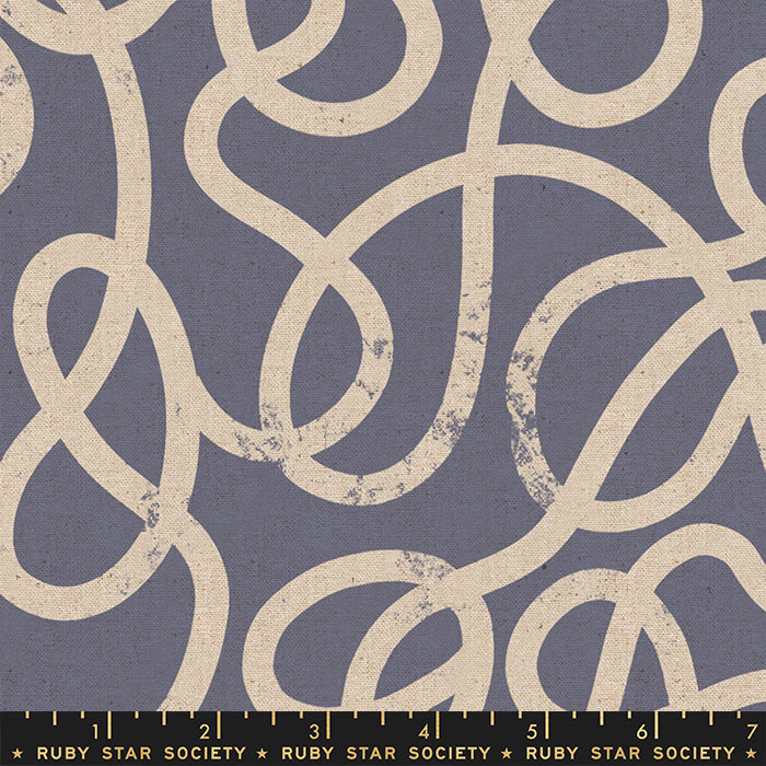 Tomato Tomahto - Noodles in Denim on LINEN CANVAS - Kim Kight for Ruby Star Society - RS3036 12L - Half Yard