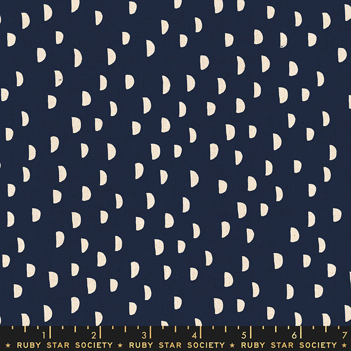 Heirloom - Moons in Navy - Alexia Abegg for Ruby Star Society - RS4028-14 - Half Yard