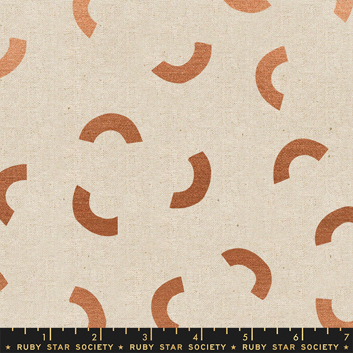 Vessel - Hills in Copper on CANVAS LINEN - Alexia Abegg for Ruby Star Society - RS4047 15LM - Half Yard