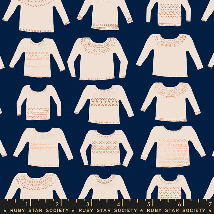 Jolly Darlings - My Favorite Sweater in Navy - Ruby Star Society - RS5080 17M - Half Yard
