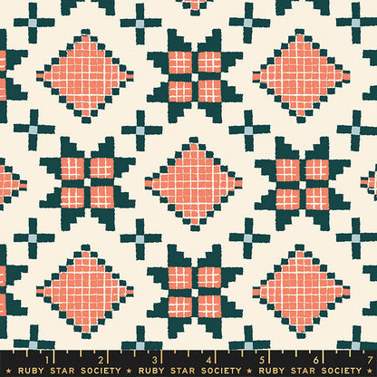 Winterglow - Star in Papaya - RS5106 12 - Half Yard