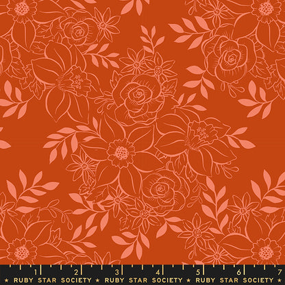Winterglow - First Bloom in Cayenne - RS5108 14 - Half Yard